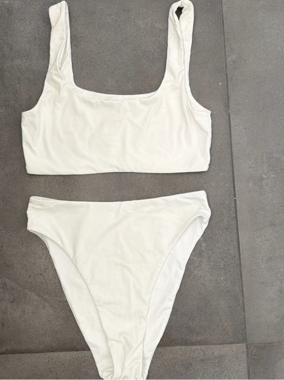 Riot Swim White Scoop Neck Bikini Set